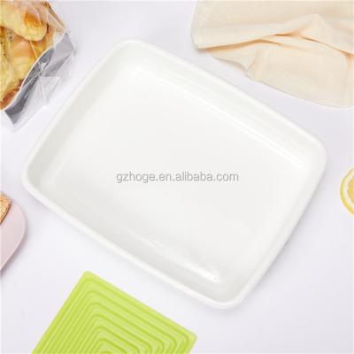 China 29.5cm viable rectangle baking tray, custom logo chilled tray, color can be customized for sale