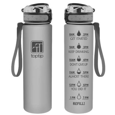 China 32oz/22oz BPA Viable Leak Free Drinking Water Bottle With Time Marker To Ensure You To Drink Enough Water Throughout The Day for sale