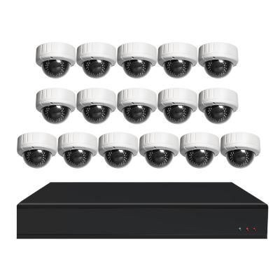 China IP Security Camera 5MP Audio NVR Kit Security Camera System IP66 IP66 Home Surveillance Set Integrated Siren 16 Channel CCTV Dome CCTV POE System for sale