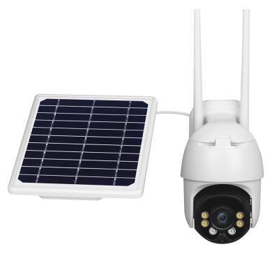 China NIGHT VISION 4G SIM Card Camera 1080P HD IP Solar Panel PTZ CCTV Night Vision Outdoor PIR Alarm HI3518E H.265 Color Camera Waterproof for sale