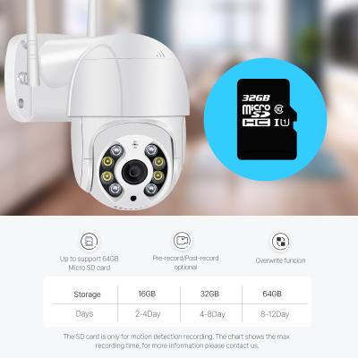 China PAN-TILT 1080P Wifi Dome Security CCTV Camera 2Mp Wireless Outdoor Two Way Audio Surveillance Mini Ptz Ip Camera for sale