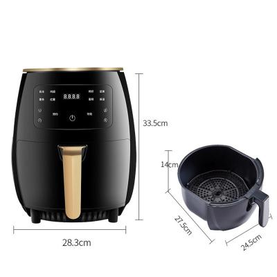 China Household 1200W 220V Touch Depth Multifunctional Smart Air Fryer Healthy Oil Free Oil Free Fryer Fry Pizza Chips 4.5L for sale