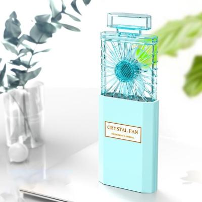 China Hot USB 2022 Portable Handheld Desktop Silent Electric Fan Rechargeable Foldable Mini Perfume Fan Outdoor Summer Car for sale