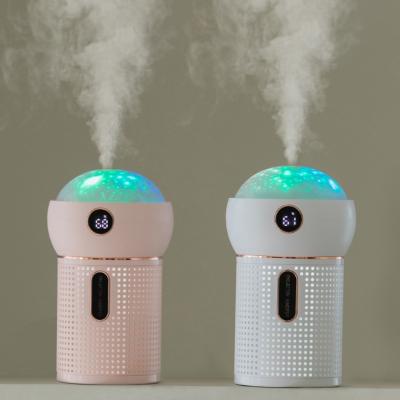 China Hotel 630ml USB Mini Humidifier Humidifier Bedroom Office Travel Night Light 2 Mode Mini Cold Personal Desktop Mist Humidifier for sale