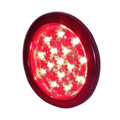 China Heavy Duty Trucks Trailers 4 Inch Red Round 12v Led Truck Trailer Tail Lights For Stopping for sale