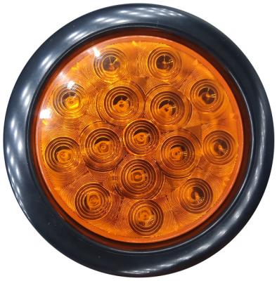 China Heavy Duty Bus Truck Trailer Forklift Amber Indicator Light Round Led Rear Turn Signal Lights For Bus Truck for sale