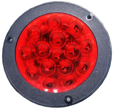 China Heavy Duty Bus Truck Trailer Forklift 4 Inch Round Point P2 Red 24 Volt Led Truck Stop Tail Lights for sale