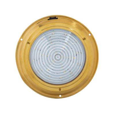 China 5inch Stainless Steel Lens RV Waterproof Titanium Plating LED Red Boats Marine Dome Light for sale