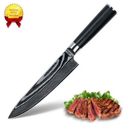 China Disposable Serapian Supplier 8 Inch Damascus Chef Knife With Resin Handle for sale