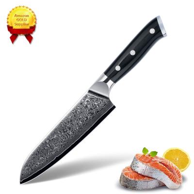 China Disposable Skycook Featured 7 Inch vg10 Japanese Damascus Steel Santoku Knife 67layers for sale