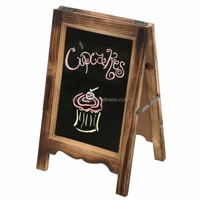 China Easel Antique Style Slate Chalkboard Painting Table Easel With Wooden Frame for sale