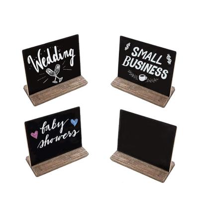 China Home.Restaurant.Bar.Hotel.Wedding Mini Rustic Wedding Decorations Chalkboard Signs With Wooden Stands for sale