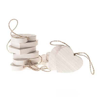 China China Wood Christmas Tree Decorations Hanging White Wooden Hearts for sale