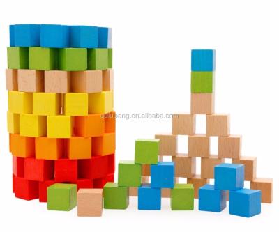 China Non-Toxic Wooden Children Games Building Blocks Educational Stacking Toys For Children Toddlers 100 Pcs for sale