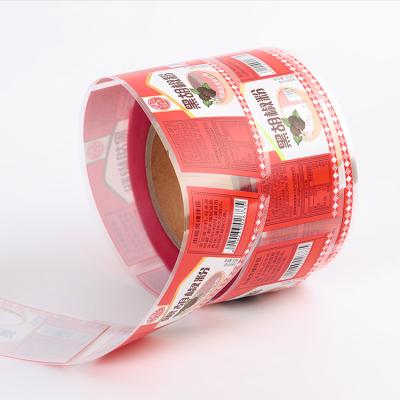 China Waterproof Custom Printing Food Labels Sticker Adhesive Roll for sale