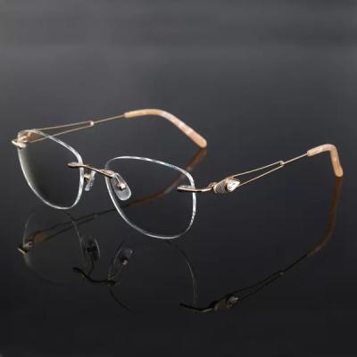 China For Reading Glasses 2023 Wholesale New Design Titanium Eyewear Frame Optical Glasses for sale