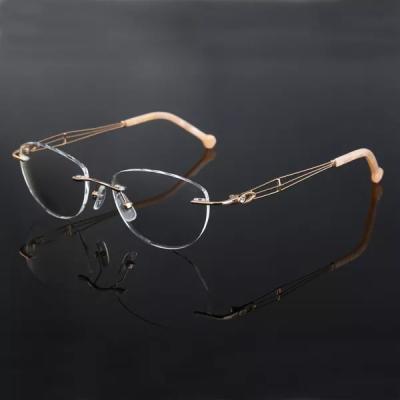 China For 2023 New Design Titanium Frame Eyewear Reading Glasses New Design Optical Glasses Men Women for sale