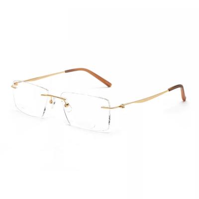 China For Ultralight Rimless Titanium Spectacle Reading Glasses Optical Sights Prescription Glasses for sale