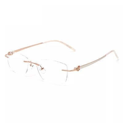 China 2023 Frames Titanium Rimless Optical Reading Glass Fashion for sale