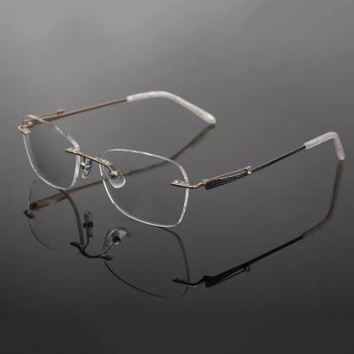 China 2023 Top Selling Titanium Frame Optical Glasses Reading Glass Eye Wear Glasses for sale