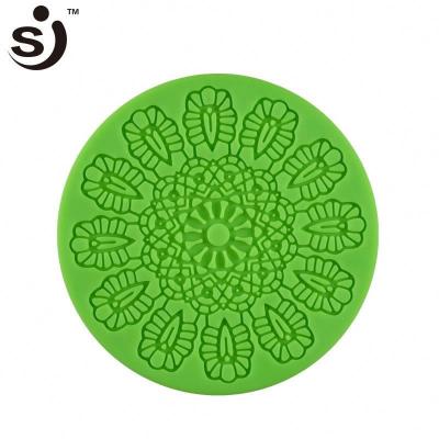 China Viable Silicone Artificial Flower Cake Lace Mold for sale