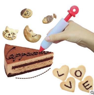 China Viable As Seen On TV Cupcake Dessert Decor Silicone Cake Decorating Syringe Pen for sale