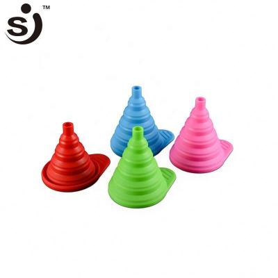 China Mini Silicone Gel Foldable Collapsible Cheap Viable Style Professional Most Fashionable Silicone Funnel Hopper for sale