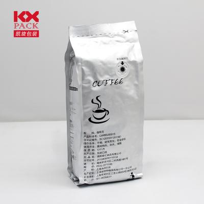 China Plastic Custom Silver Barrier Pouch Coffee Packaging Side Gusset Aluminum Foil Bags For Food for sale