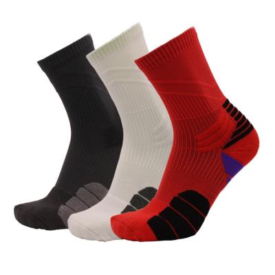 China Disposable Professional Adult Sports Socks Terry Athletic Cycling Basketball Sport Compression Socks for sale