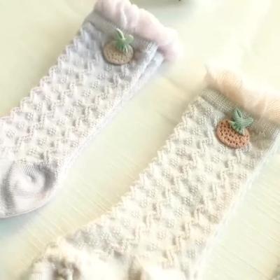 China QUICK DRY thin baby spring and summer fashion cartoon the new bangs medium baby Mesh Socks Kid Tube Socks for sale