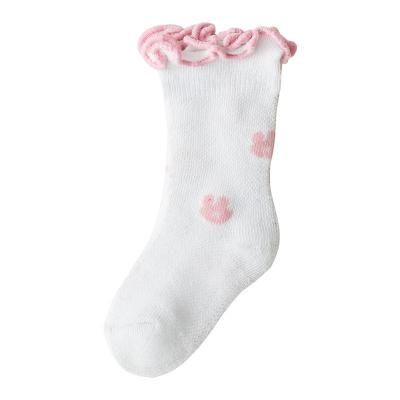 China 2021 sporty new spring and summer wholesale baby socks for newborn girls cute curved mesh socks for sale