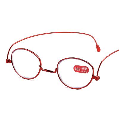 China 2022 new full metal frame anti-fatigue vintage optical thin unisex anti-blue light reading glasses for sale