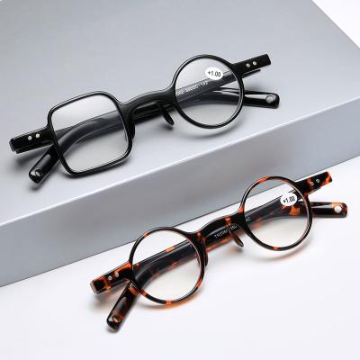 China Glass fashionable vintage small square circle TR90 glasses frame anti-blue light men and women personality small frame reading glasses for sale