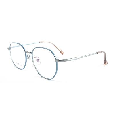 China New Pure Titanium Optical Frame Two Tone Glasses Frame Retro Glasses Glasses 2021 Fashionable Men Women for sale