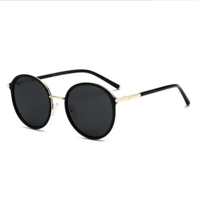 China Vintage sunglasses pilot trend driving personality sharp red sunglasses new large frame male round metal for sale