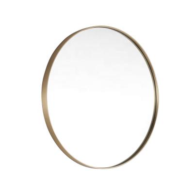 China Hand Made Circle Mirror Bathroom Mirror 70CM Brass Decorative Wall Mirror for sale