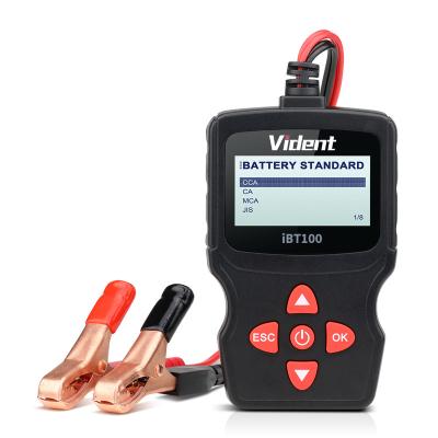 China Cars & Motorcycle Vident iBT100 Professional Battery Analyzer Portable Passenger Vehicle Battery Tester 100-1100CCA for sale