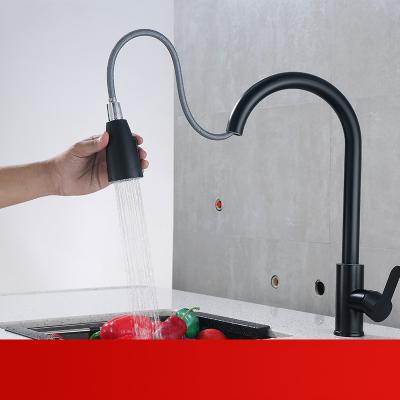 China Modern 304 Stainless Steel Pull Down Kitchen Faucet for sale