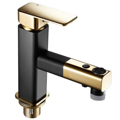 China Faucets New Style Black Brass Metered Basin Faucet for sale