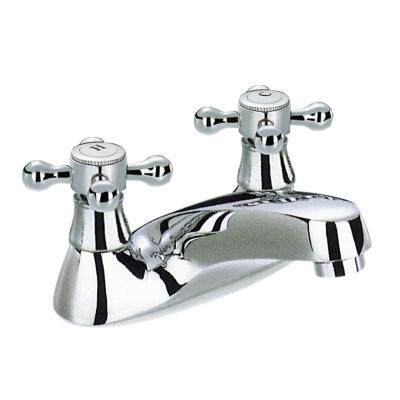 China Thermostatic Faucets Deck Mounted Hot Cold Water Bathroom Sink Mixer Tap Faucets for sale