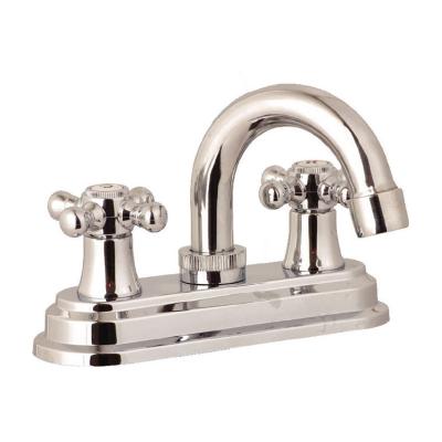 China Thermostatic Faucets Custom Deck Mounted Double Handle Bathroom Basin Faucet for sale