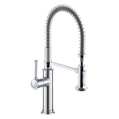 China Thermostatic Faucets Single-Handle Lead Free UPC 61-9 Lower Spring Sprayer KitchenSink Chrome Faucets for sale