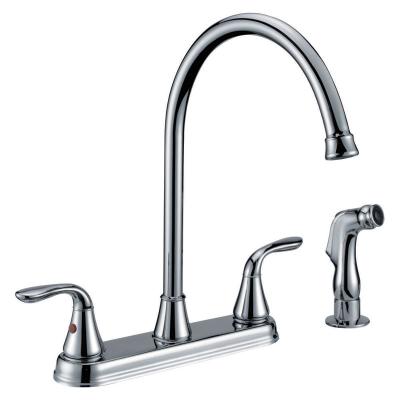 China Hot sale two handles cupc kitchen sink faucet thermostatic faucets with spray for sale