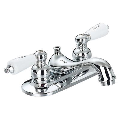 China Metered Faucets American 4 Inch UPC Chrome Standard Two-Handle Lavatory Faucet for sale