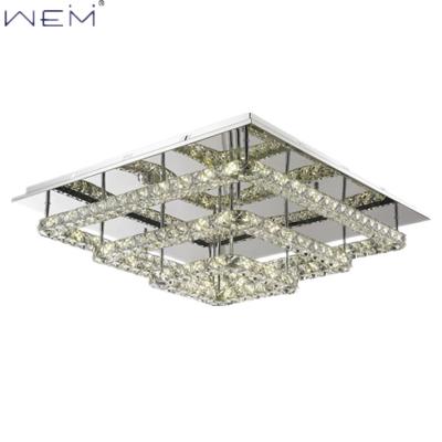 China Square Mounted LED Ceiling Lamp Outdoor Crystal Decorative Ceiling Light for sale