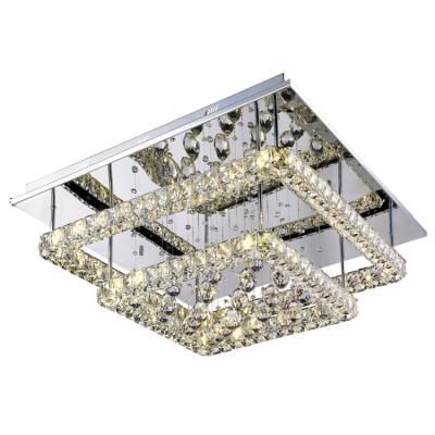 China Surface Mounted Modern LED Crystal Ceiling Lamp 60w Square Ceiling Light For Living Room for sale