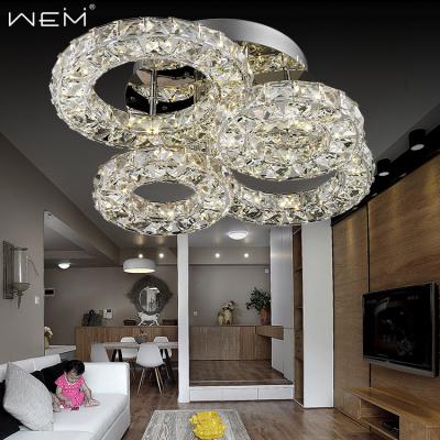 China Fashion Design Outdoor Crystal Lamps Antique Lobby Luxury Mounted Arc Lighting Led Ceiling Lamp for sale