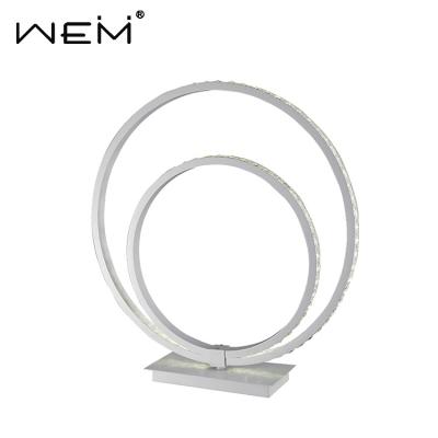 China Best Quality Crystal Table Lamp White LED Aluminum Lights Desk Rounds Modern Crystal Lamp Unique Design For Tables for sale