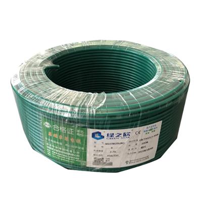 China Quality Assurance BV 6mm PVC Electric Wire Home Oxygen Free Copper Single Core Electrical Wire for sale