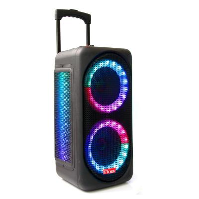 China 8 Inch Plastic Talking Party Box Speaker Trolley Wireless Karaoke Case Speaker With MIC for sale